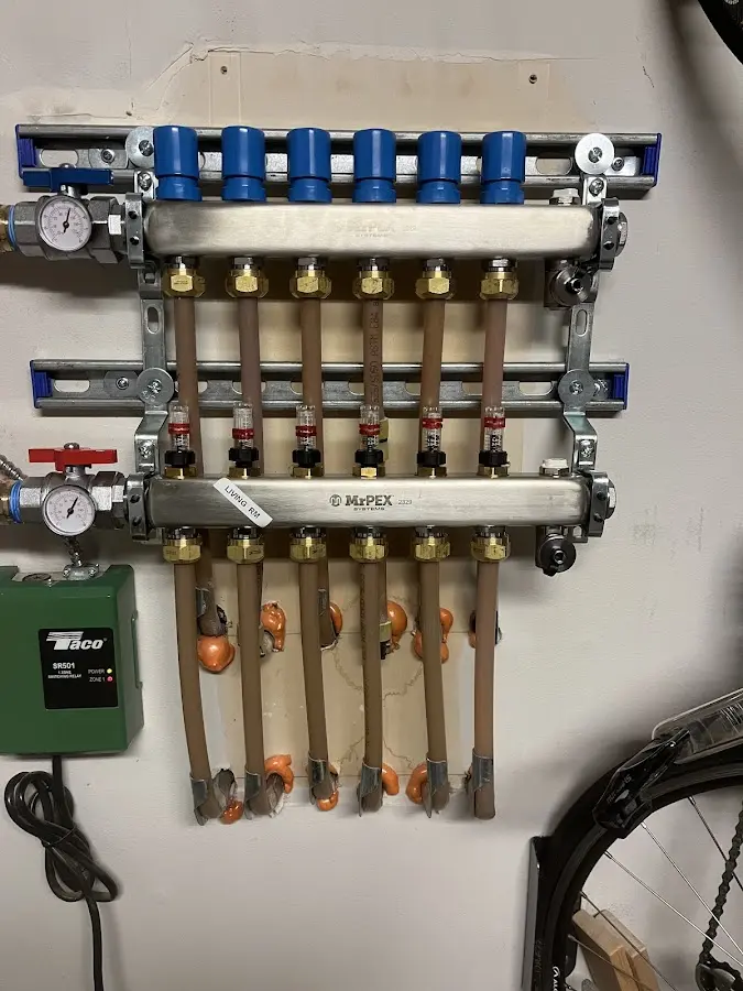 Plumber performing Gas Leak Detection at a residential property in West Frankfort